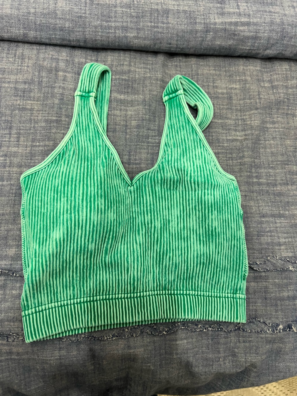 Zenana Outfitters Green Ribbed Sleeveless One-Piece